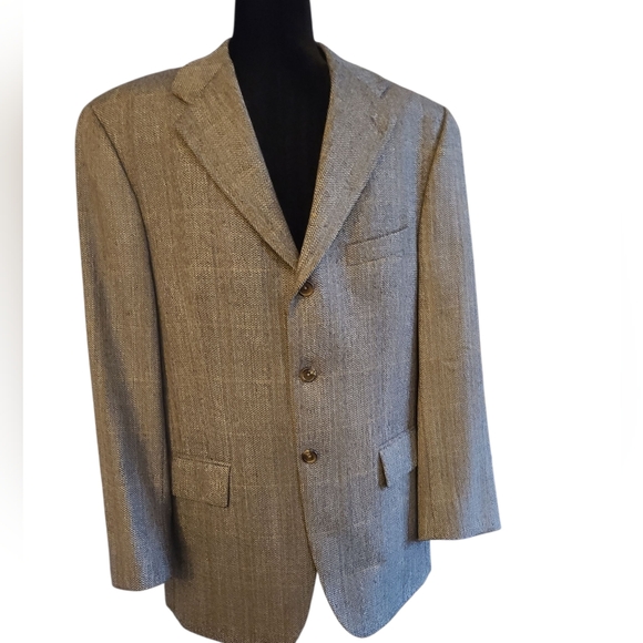 Ralph Lauren Polo University Club Herringbone Sport Coat 100% Wool 41R - Picture 11 of 15